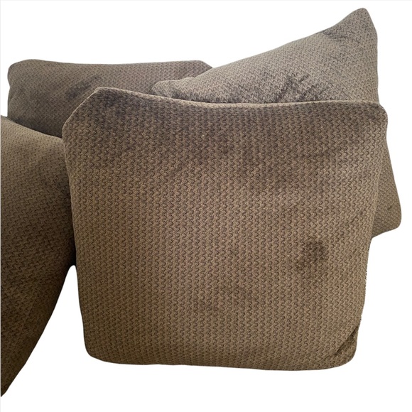 FOUR Ashley Furniture | NEW Dark Brown decorative feather insert thrown pillows - Picture 7 of 9